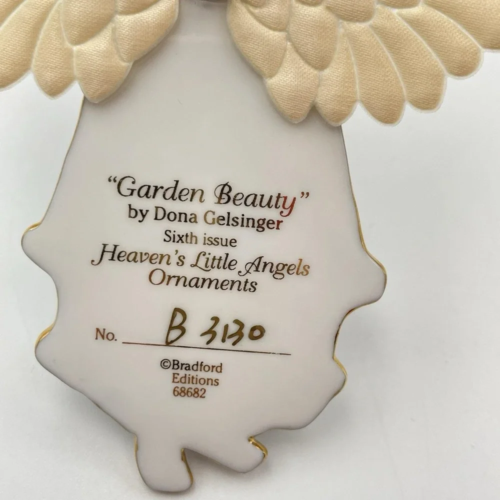 Vintage Bradford Editions Dona Gelsinger Angel Ornaments‎ 1990s Set of 3